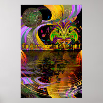 Mardi Gras 40" X 60" Hi-Res Mask The Queen II Poster