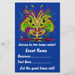Mardi Gras 5.5" x 8.5"  Portrait Please View Notes Flyer Design