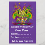 Mardi Gras 5.5" x 8.5"  Portrait Please View Notes Full Color Flyer