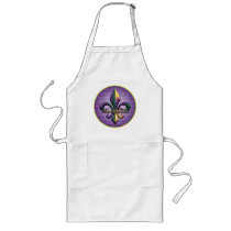 Mardi Gras bead Fleur de lis 2 Apron