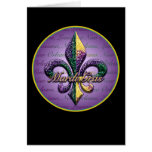Mardi Gras bead Fleur de lis 2 Cards