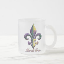 Mardi Gras bead Fleur de lis 2 Coffee Mugs