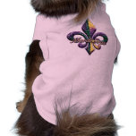 Mardi Gras bead Fleur de lis 2 Dog Clothes