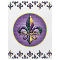 Mardi Gras bead Fleur de lis 2 Flyer Design