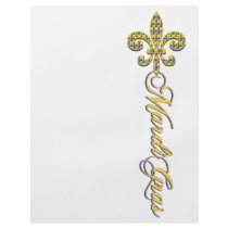 Mardi Gras bead Fleur de lis Flyer Design
