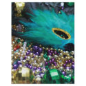 Mardi Gras Beads & Green Feather Mask flyers