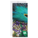 Mardi Gras Beads & Green Feather Mask rack cards