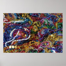 Mardi Gras Beads Poster