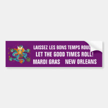 Mardi Gras Bumper Sticker