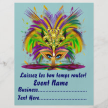 Mardi Gras Carvinal 8.5" x 11"  Please View Notes Full Colour Flyer