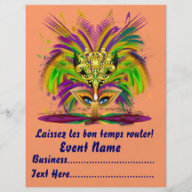 Mardi Gras Carvinal 8.5" x 11"  Please View Notes Personalised Flyer