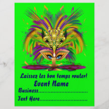 Mardi Gras Carvinal 8.5" x 11"  Please View Notes Flyer Design