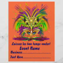 Mardi Gras Carvinal 8.5" x 11"  Please View Notes Full Color Flyer