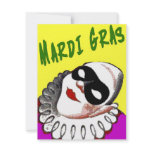 Mardi Gras  Clown Personalized Announcement