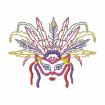 Mardi Gras Costume Embroidered Hooded Sweatshirt