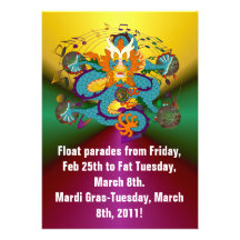 Mardi Gras Dragon V-2 Invites
