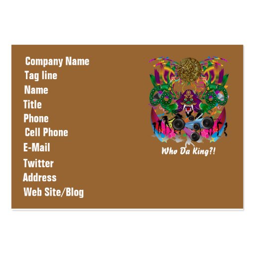 Mardi Gras Dual Logo Please View Notes Business Cards