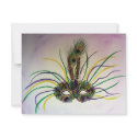 Mardi Gras Feather Mask Invitation or Invites