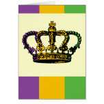 Mardi Gras Flag Crown Card
