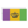 Mardi Gras Flag Crown Photo Card Template