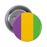 Mardi Gras Flag Crown Pinback Buttons
