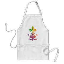 Mardi Gras Fleur de Crown Aprons