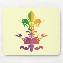 Mardi Gras Fleur de Crown Mousepads
