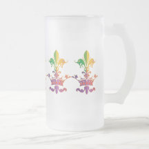 Mardi Gras Fleur de Crown Mugs