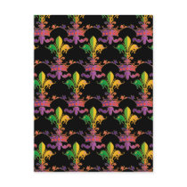 Mardi Gras Fleur de Crown Post Card