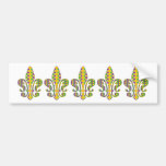 Mardi Gras Fleur de Dots Bumper Sticker