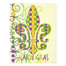 Mardi Gras Fleur de Dots Custom Invite