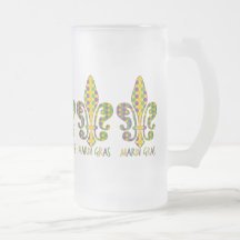 Mardi Gras Fleur de Dots Mugs