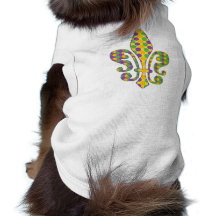 Mardi Gras Fleur de Dots Pet Tee