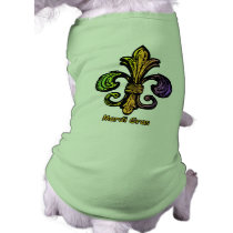 Mardi Gras Fleur de lis Pet T Shirt