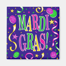 MARDI GRAS FRIDGE MAGNETS