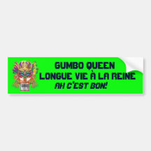 Mardi Gras Gumbo Queen View Hints please Bumper Stickers