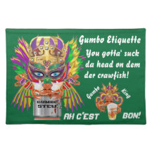 Mardi Gras Gumbo Queen View Hints please Placemat