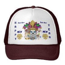 Mardi Gras Happy New Year Please View Notes Mesh Hats