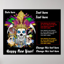 Mardi Gras King of Time 50X40 View Notes Please Posters