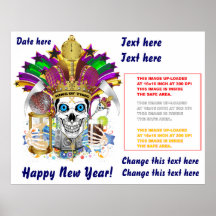 Mardi Gras King of Time 50X40 View Notes Please Poster