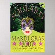 Mardi Gras Mask 2007 Poster St. Louis