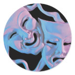 Mardi Gras masks Round Sticker