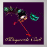 MARDI GRAS MASQUERADE BALL ,Purple posters