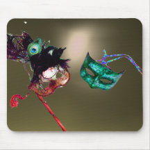 MARDI GRAS MASQUERADE grey Mousepads