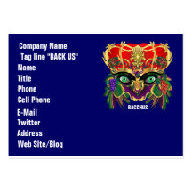 Mardi Gras Mythology Bacchus View Hints Please Business Card