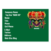 Mardi Gras Mythology Bacchus View Hints Please Business Card Template