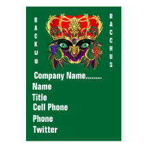 Mardi Gras Mythology Bacchus View Hints Please Business Card Template