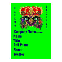 Mardi Gras Mythology Bacchus View Hints Please Business Cards