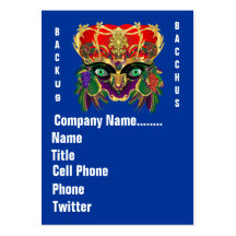 Mardi Gras Mythology Bacchus View Hints Please Business Cards