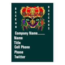 Mardi Gras Mythology Bacchus View Hints Please Business Cards